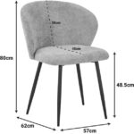 Καρέκλα Karg pakoworld camel ύφασμα-πόδι μαύρο μέταλλο 57x62x80εκ - Image 5