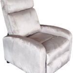 Πολυθρόνα relax Norva pakoworld βελούδο σε γκρι απόχρωση 68.5x86x100εκ