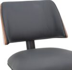 Καρέκλα Ubane pakoworld μαύρο pu-πόδι καρυδί μέταλλο 53x62.5x85εκ - Image 6