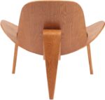 Πολυθρόνα Vilma pakoworld PU μαύρο- plywood καρυδί 90x76.5x74.5εκ - Image 5