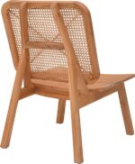Πολυθρόνα Viborg pakoworld φυσικό teak ξύλο-φυσικό rattan 60x75x87εκ - Image 4