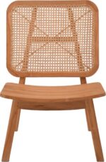 Πολυθρόνα Viborg pakoworld φυσικό teak ξύλο-φυσικό rattan 60x75x87εκ - Image 6