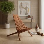 Πολυθρόνα Phoenox pakoworld πτυσσόμενη φυσικό teak ξύλο 65x90x87εκ - Image 3