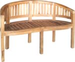Καναπές διθέσιος Coren pakoworld φυσικό teak ξύλο 130x61x87εκ - Image 2