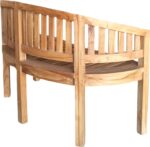 Καναπές διθέσιος Coren pakoworld φυσικό teak ξύλο 130x61x87εκ - Image 3