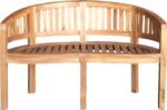 Καναπές διθέσιος Coren pakoworld φυσικό teak ξύλο 130x61x87εκ - Image 4