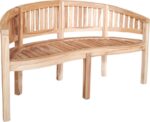 Καναπές τριθέσιος Coren pakoworld φυσικό teak ξύλο 150x61x87εκ