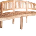 Καναπές τριθέσιος Coren pakoworld φυσικό teak ξύλο 150x61x87εκ