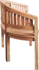 Καναπές τριθέσιος Coren pakoworld φυσικό teak ξύλο 150x61x87εκ - Image 4