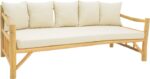 Καναπές Roziana pakoworld φυσικό teak ξύλο 210x100x80εκ - Image 2