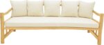Καναπές Roziana pakoworld φυσικό teak ξύλο 210x100x80εκ - Image 3
