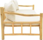 Καναπές Roziana pakoworld φυσικό teak ξύλο 210x100x80εκ - Image 4