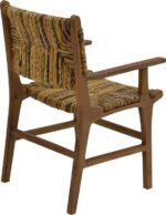 Πολυθρόνα Refane pakoworld φυσικό teak ξύλο-ψάθα 55x60x85εκ - Image 3