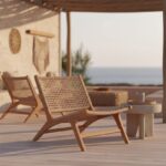 Πολυθρόνα Beatrice pakoworld σκελετός teak ξύλο με pe σχοινί σε φυσική απόχρωση 65x78x68εκ - Image 2