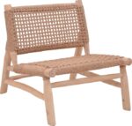 Πολυθρόνα Wanderlene pakoworld σκελετός teak ξύλο με σχοινί σε φυσική απόχρωση 67x79x68εκ