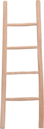 Σκάλα Morjeve pakoworld teak ξύλο σε φυσική απόχρωση 45x6x150εκ