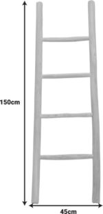 Σκάλα Morjeve pakoworld teak ξύλο σε φυσική απόχρωση 45x6x150εκ - Image 3