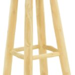 Σκαμπό μπαρ Nusiwo pakoworld teak ξύλο σε φυσική απόχρωση Φ35x70εκ
