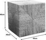 Σκαμπό Lerkmon Inart ψαθα σε φυσική απόχρωση 40x40x40εκ - Image 4