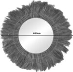 Καθρέπτης Seire Inart ψάθα σε φυσική απόχρωση Φ50x8εκ - Image 2