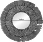Καθρέπτης Ailan Inart ψάθα σε φυσική απόχρωση Φ60x8εκ - Image 2