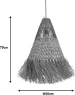 Φωτιστικό οροφής Vajem Inart mendong σε φυσική απόχρωση 50x50x70εκ - Image 3