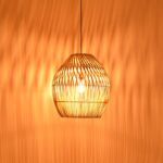 Φωτιστικό οροφής Irden Inart rattan σε φυσική απόχρωση Φ50x40εκ - Image 2