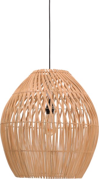 337-000038 Φωτιστικό οροφής Irden Inart rattan σε φυσική απόχρωση Φ50x40εκ - Image 1