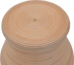 Σκαμπό Bulaten Inart rattan σε φυσική απόχρωση Φ45x45εκ - Image 3