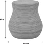 Σκαμπό Bulaten Inart rattan σε φυσική απόχρωση Φ45x45εκ - Image 4