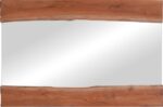 Καθρέπτης Riverine pakoworld teak ξύλο σε φυσική απόχρωση 120x80x4εκ