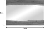 Καθρέπτης Riverine pakoworld teak ξύλο σε φυσική απόχρωση 120x80x4εκ - Image 3
