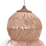 Φωτιστικό οροφής Koronse Inart sisal σε φυσικό χρώμα Φ55x68εκ