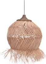 Φωτιστικό οροφής Koronse Inart sisal σε φυσικό χρώμα Φ55x68εκ