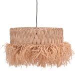 Φωτιστικό οροφής Annhele Inart sisal σε φυσικό χρώμα Φ50x35εκ