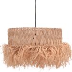Φωτιστικό οροφής Annhele Inart sisal σε φυσικό χρώμα Φ50x35εκ