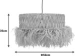Φωτιστικό οροφής Annhele Inart sisal σε φυσικό χρώμα Φ50x35εκ - Image 3