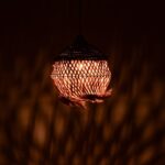 Φωτιστικό οροφής Fiorine Inart abaca σε φυσικό χρώμα Φ55x70εκ - Image 2