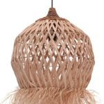 Φωτιστικό οροφής Marjione Inart sisal σε φυσικό χρώμα Φ45x55εκ