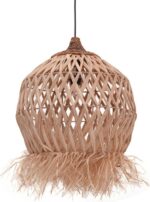 Φωτιστικό οροφής Marjione Inart sisal σε φυσικό χρώμα Φ45x55εκ