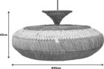 Φωτιστικό οροφής Lafrene Inart sisal σε φυσικό χρώμα Φ90x43εκ - Image 2