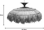Φωτιστικό οροφής Preliere Inart sisal σε φυσικό χρώμα Φ110x55εκ - Image 2