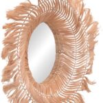 Καθρέπτης Tolle Inart abaca σε φυσικό χρώμα 65x85x17εκ