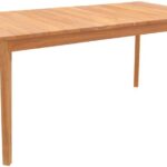 Τραπέζι Ory pakoworld teak ξύλο σε φυσική απόχρωση 160x80x75εκ