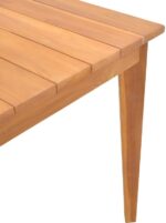 Τραπέζι Ory pakoworld teak ξύλο σε φυσική απόχρωση 160x80x75εκ - Image 5