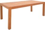 Τραπέζι Vocaly pakoworld teak ξύλο σε φυσική απόχρωση 200x100x75εκ - Image 2