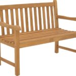 Καναπές Nat pakoworld teak ξύλο σε φυσική απόχρωση 120x57x96εκ