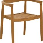 Πολυθρόνα Ganny pakoworld teak ξύλο σε φυσική απόχρωση 59x56x71εκ