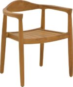Πολυθρόνα Ganny pakoworld teak ξύλο σε φυσική απόχρωση 59x56x71εκ
