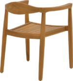 Πολυθρόνα Ganny pakoworld teak ξύλο σε φυσική απόχρωση 59x56x71εκ - Image 4